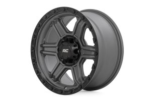 Wheel - Rough Country - 79 Series - Gunmetal Gray w/Black Ring